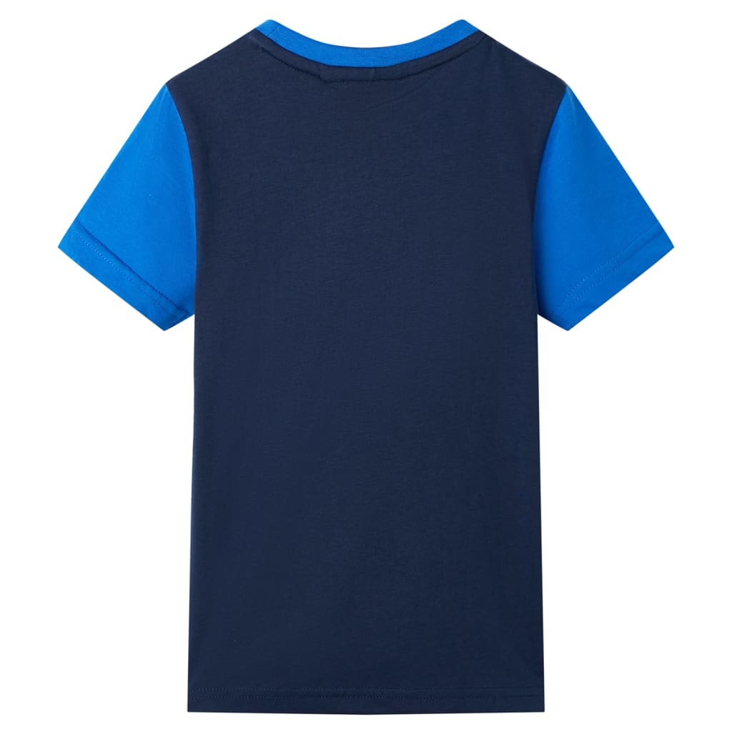 T-shirt para criança azul e azul-marinho 104