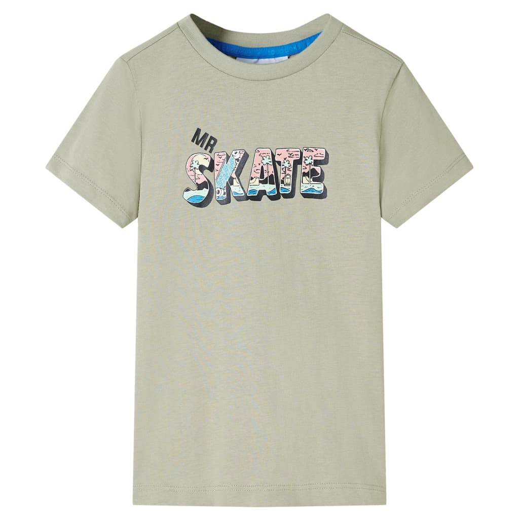 T-shirt infantil caqui-claro 104