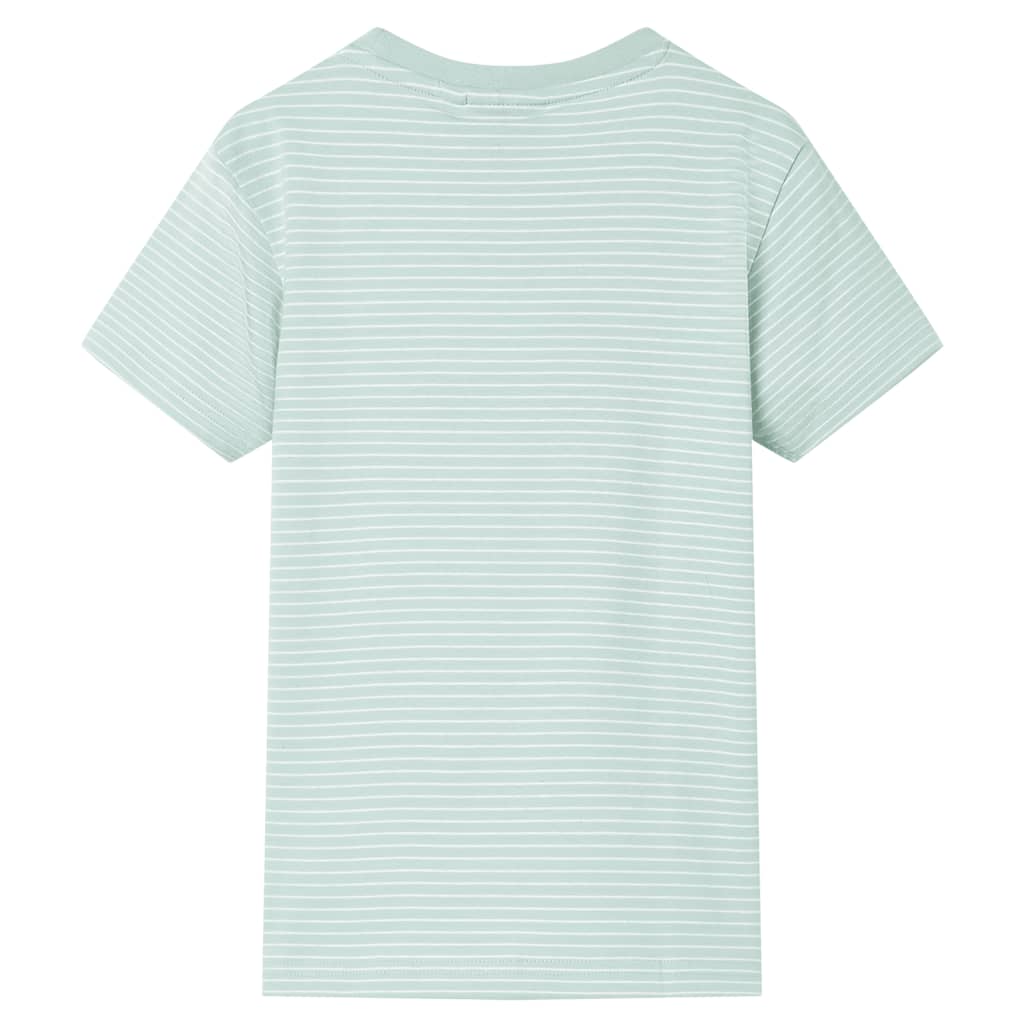 T-shirt para criança com riscas menta-claro 104