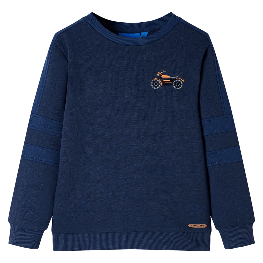 Sweatshirt para criança azul-escuro mesclado 128