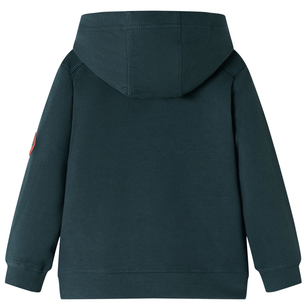 Sweatshirt com capuz verde-escuro 140