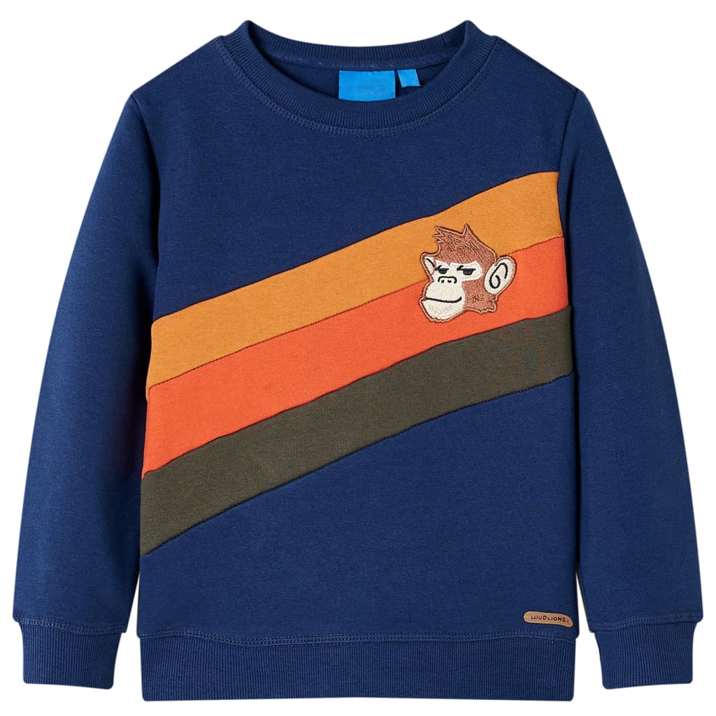 Sweatshirt para criança azul-marinho 140