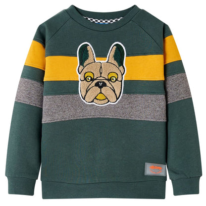 Sweatshirt para criança verde-escuro 104