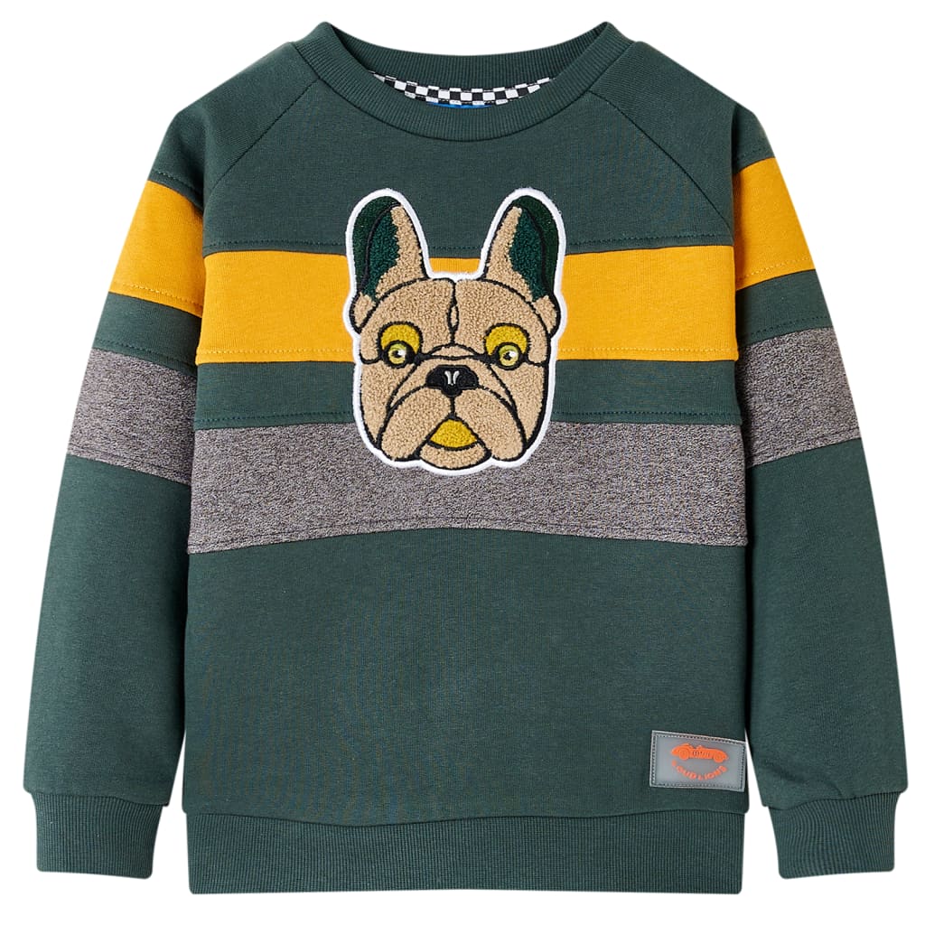 Sweatshirt para criança verde-escuro 140