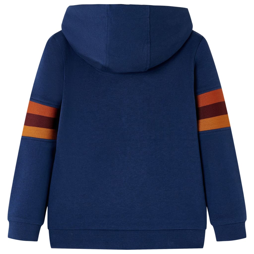 Sweatshirt infantil com capuz azul-marinho 104