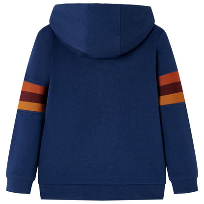 Sweatshirt infantil com capuz azul-marinho 104