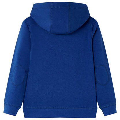 Sweatshirt para criança com capuz azul-escuro 92