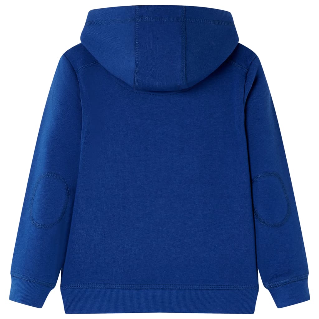 Sweatshirt para criança com capuz azul-escuro 128