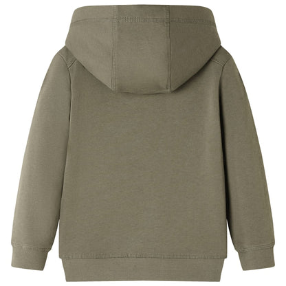 Sweatshirt com capuz para criança cor caqui 116