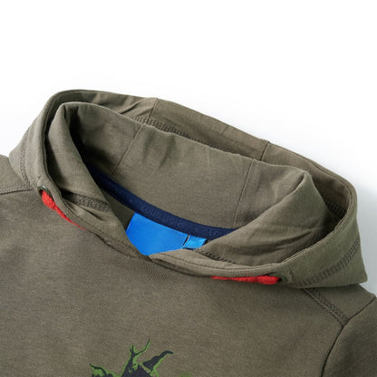 Sweatshirt com capuz para criança cor caqui 116