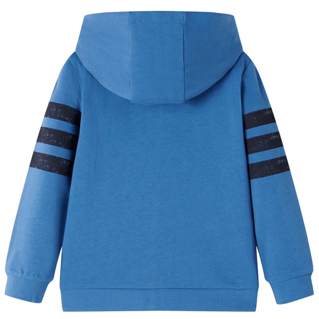 Sweatshirt com capuz para criança azul 92