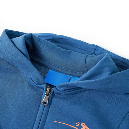 Sweatshirt com capuz para criança azul 104