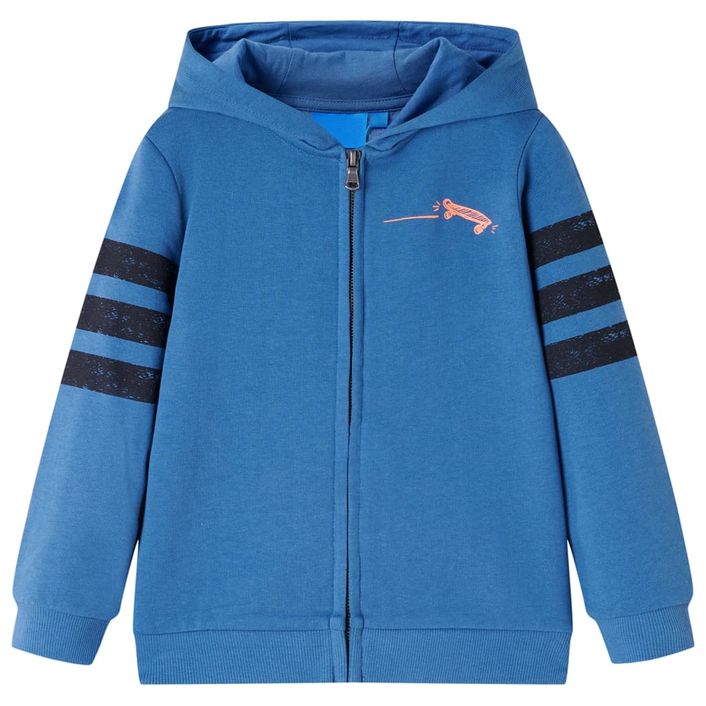 Sweatshirt com capuz para criança azul 116