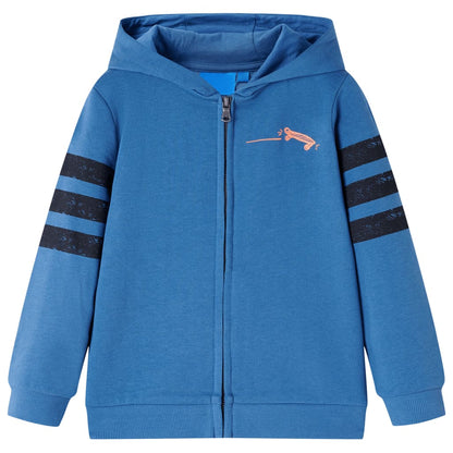 Sweatshirt com capuz para criança azul 128