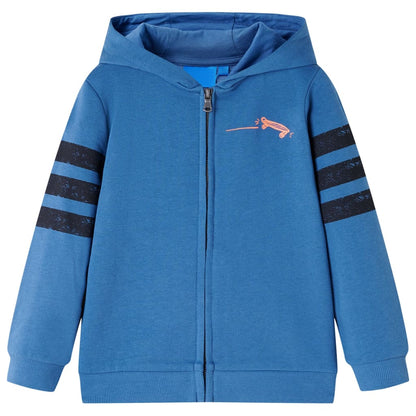 Sweatshirt com capuz para criança azul 140