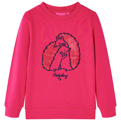 Sweatshirt para criança rosa-brilhante 140