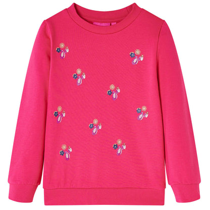 Sweatshirt para criança rosa-brilhante 104