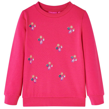 Sweatshirt para criança rosa-brilhante 116