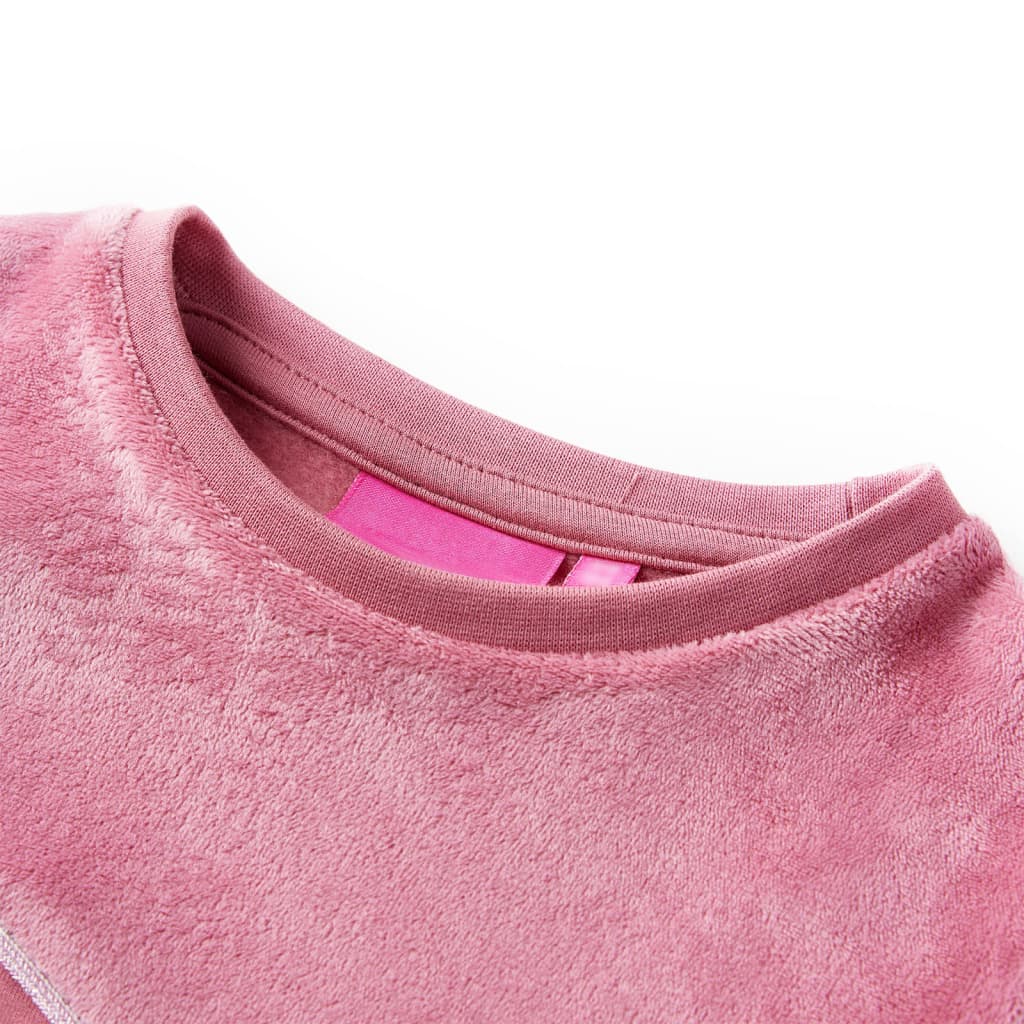 Sweatshirt para criança design retalhos de veludo cor framboesa 104