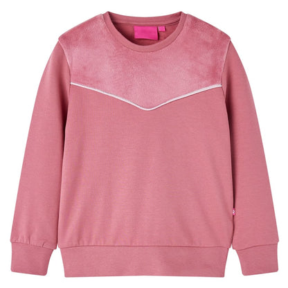 Sweatshirt para criança design retalhos de veludo cor framboesa 116