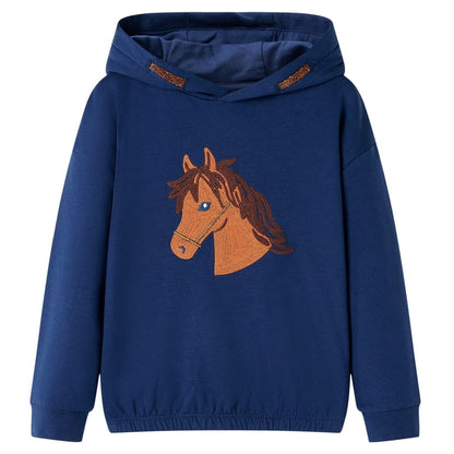 Sweatshirt para criança azul-marinho 140