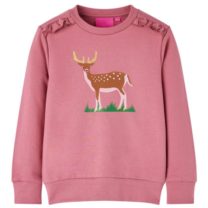 Sweatshirt para criança cor framboesa 104