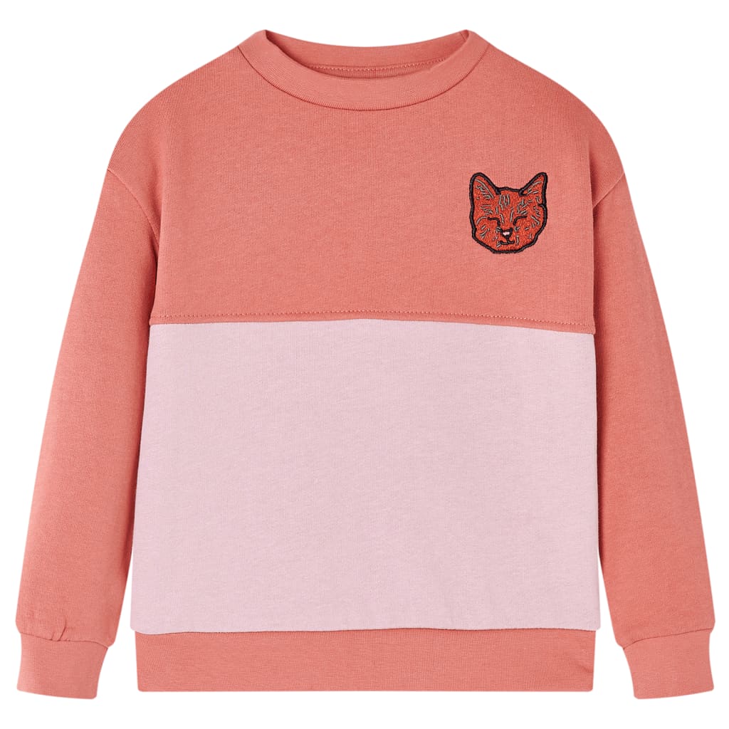 Sweatshirt para criança bloco de cor rosa 92