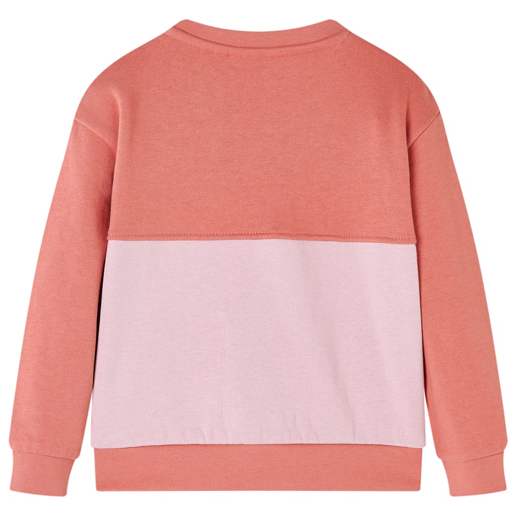 Sweatshirt para criança bloco de cor rosa 116