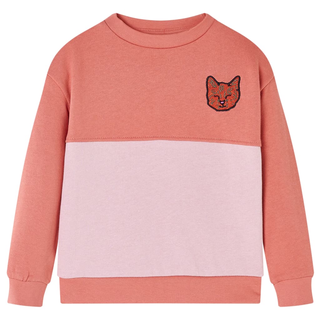 Sweatshirt para criança bloco de cor rosa 128