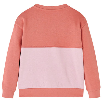 Sweatshirt para criança bloco de cor rosa 128