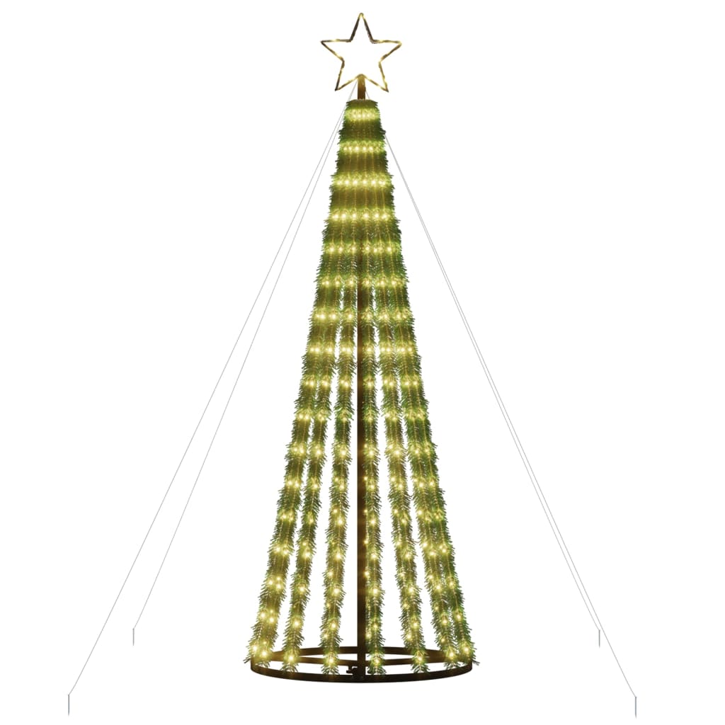 Árvore de Natal luminosa em cone 275 LEDs 180 cm branco quente