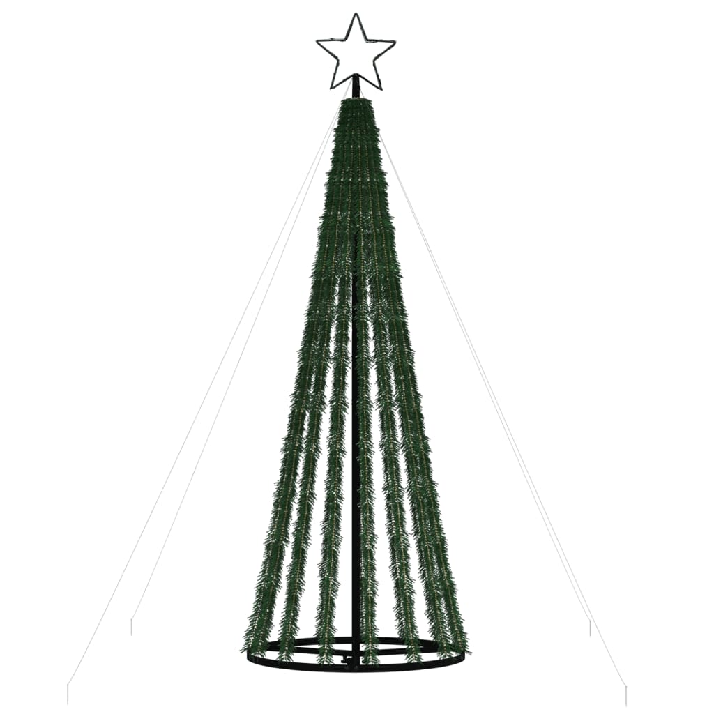 Árvore de Natal luminosa em cone 275 LEDs 180 cm branco quente