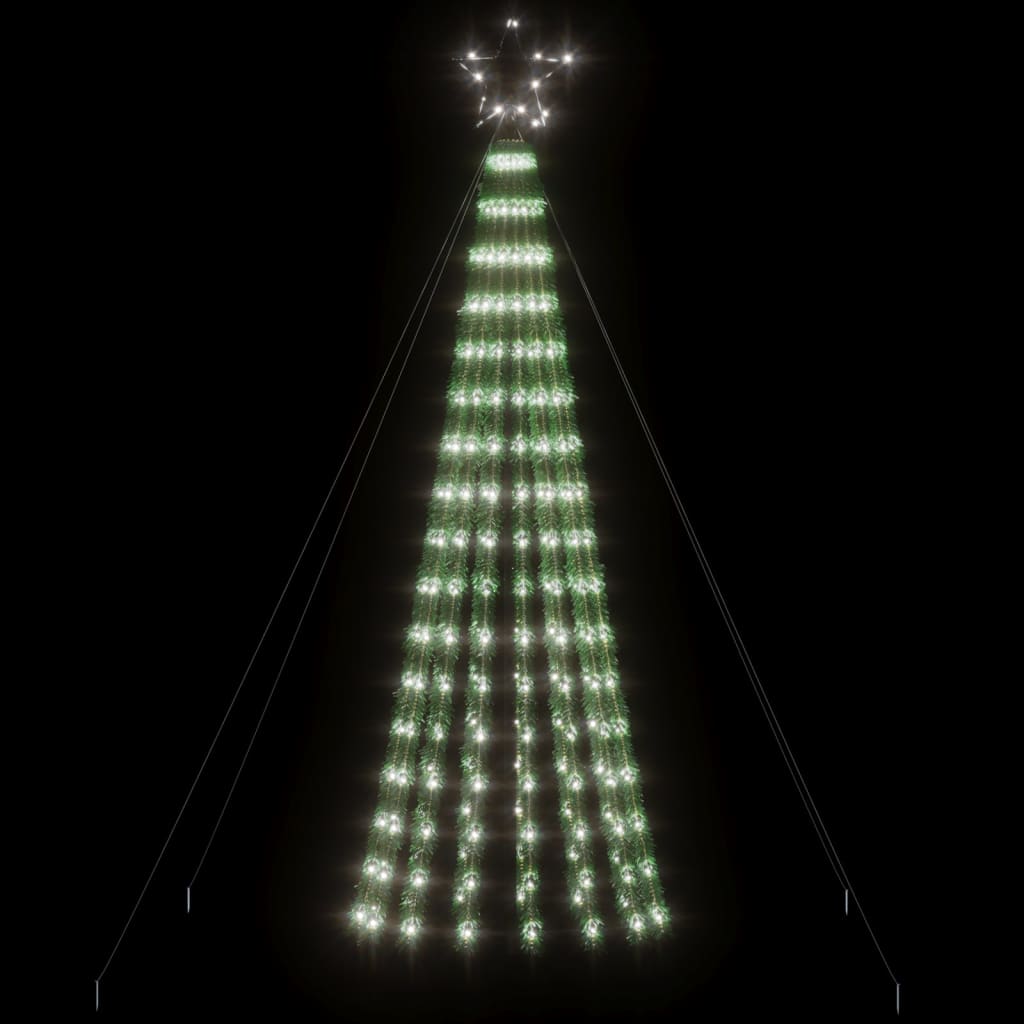 Árvore de Natal luminosa em cone 275 LEDs 180 cm branco frio