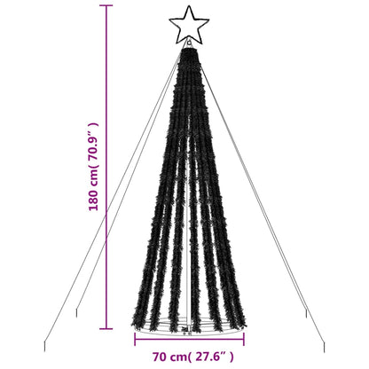 Árvore de Natal luminosa em cone 275 LEDs 180 cm branco frio