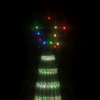 Árvore de Natal luminosa em cone 275 luzes LED 180 cm colorido