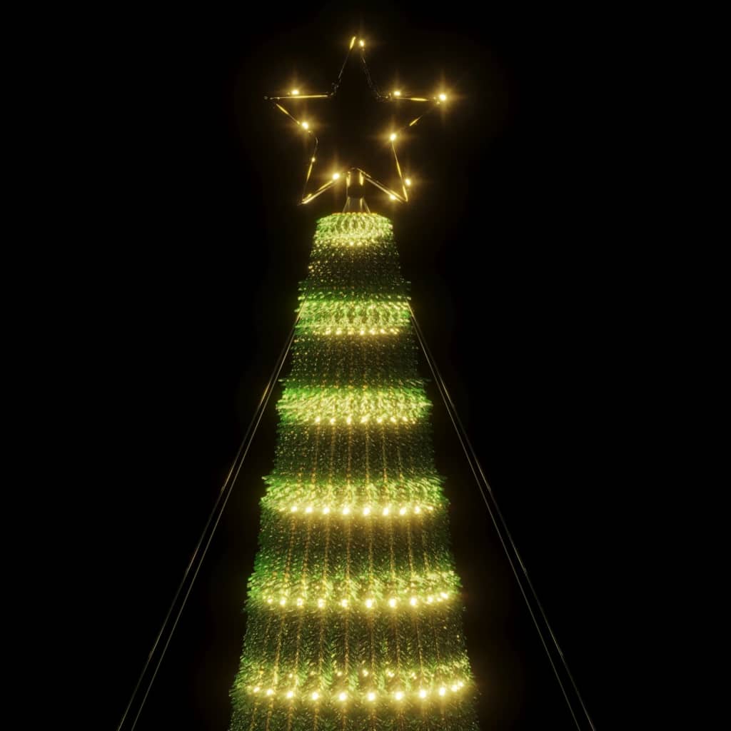 Árvore de Natal luminosa em cone 688 LEDs 300 cm branco quente