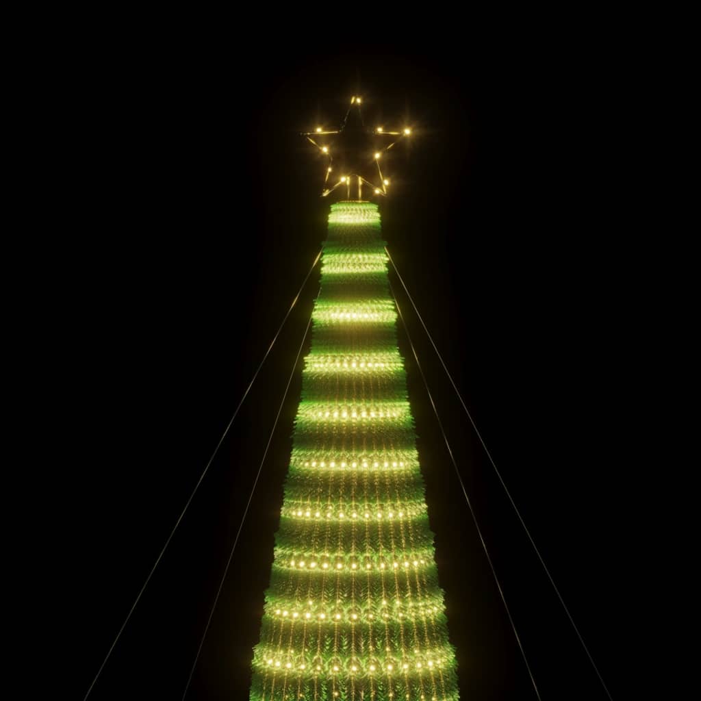 Iluminação p/ árvore de Natal cone 1544 LED 500cm branco quente