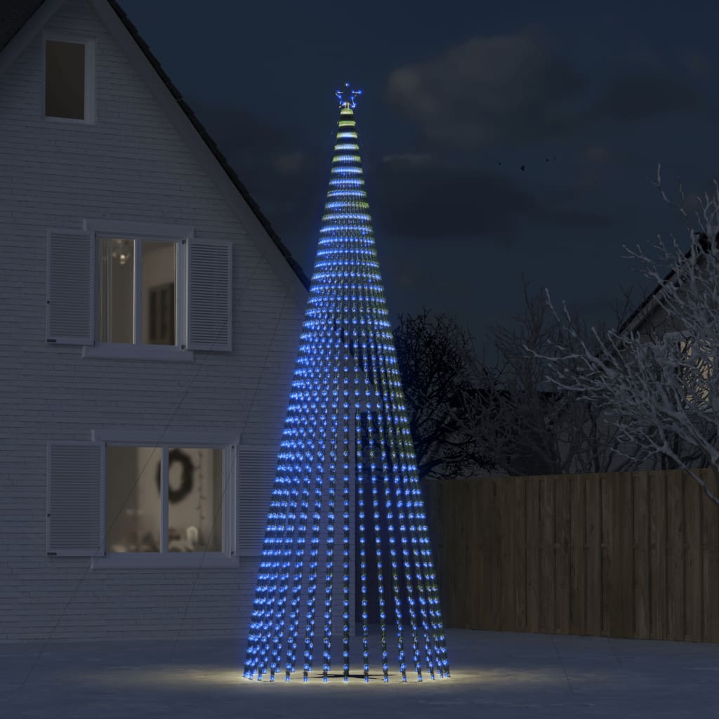 Árvore de Natal luminosa em cone 1544 luzes LED 500 cm azul