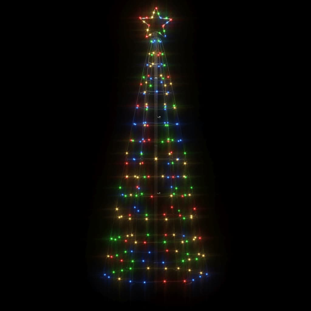 Iluminação p/ árvore de Natal c/ estacas 220 LED 180cm colorido