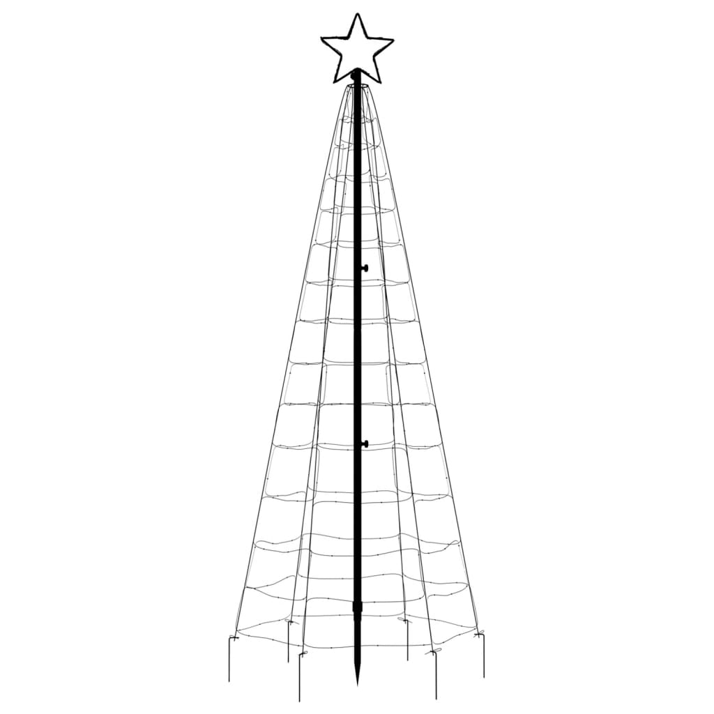 Iluminação p/ árvore de Natal c/ estacas 220 LED 180cm colorido