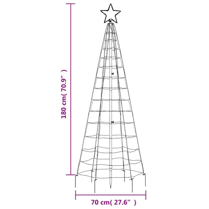 Iluminação p/ árvore de Natal c/ estacas 220 LED 180cm colorido