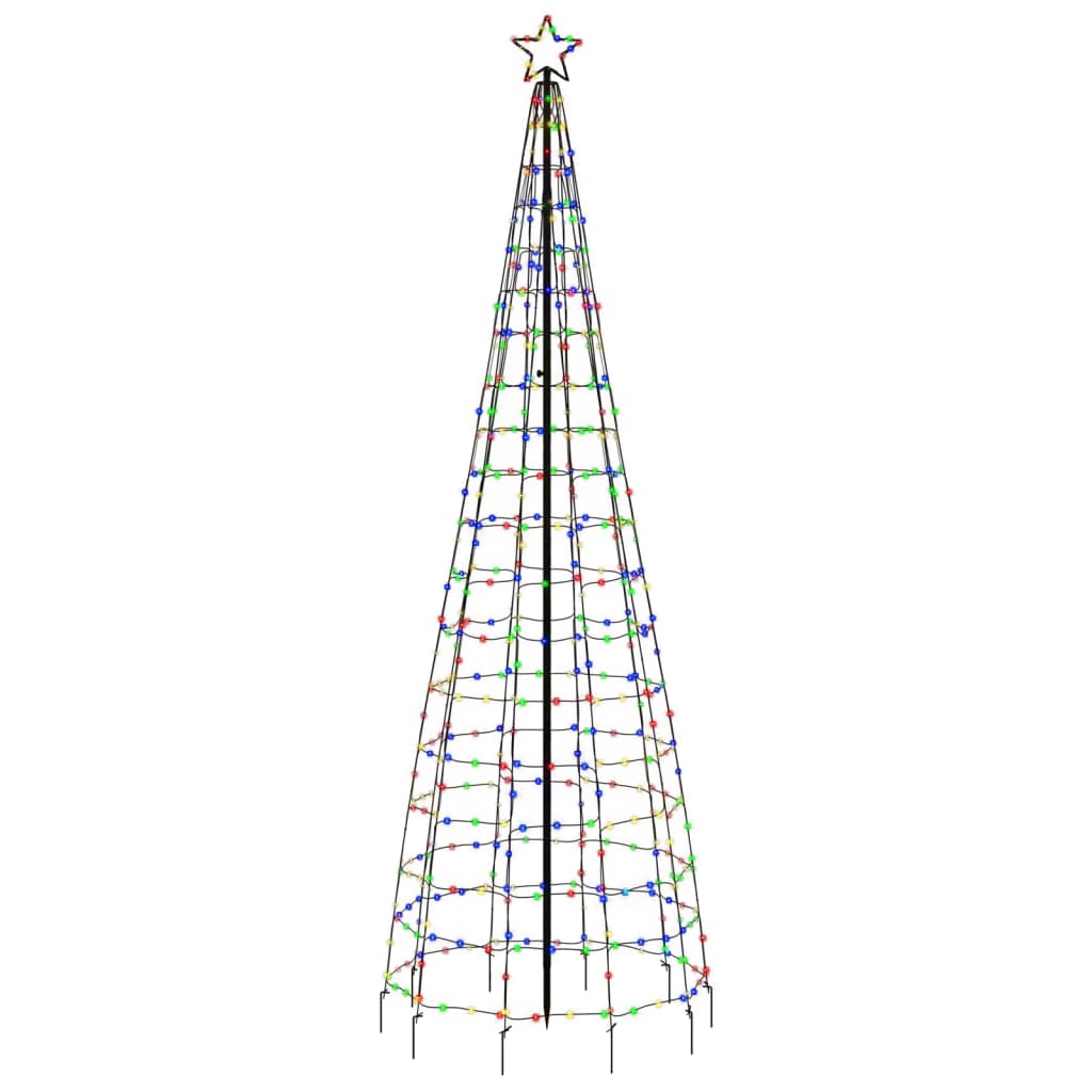 Árvore de Natal luminosa com estacas 570 LEDs 300 cm colorido