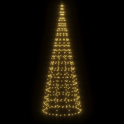 Iluminação árvore Natal em mastro 550 LEDs 300 cm branco quente