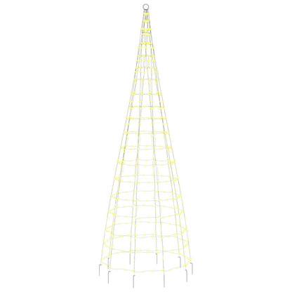 Iluminação árvore Natal em mastro 550 LEDs 300 cm branco quente