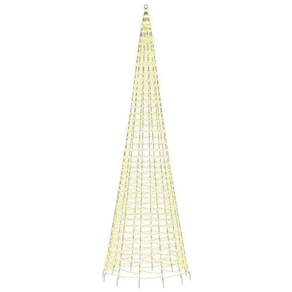 Árvore Natal c/ luz mastro bandeira 1534LED 500cm branco quente