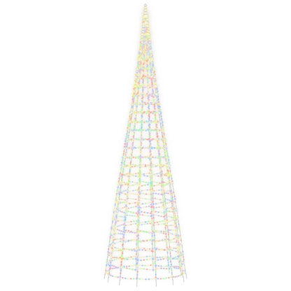 Iluminação árvore de Natal em mastro 3000 LEDs 800 cm colorido