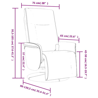 Poltrona de Massagens Tok Reclinável com Apoio de Pés - Couro artificial - Preto - Design Nórdico