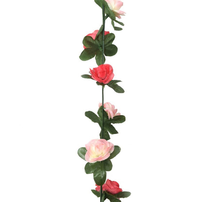 Grinaldas de flores artificiais 6 pcs 250 cm rosa