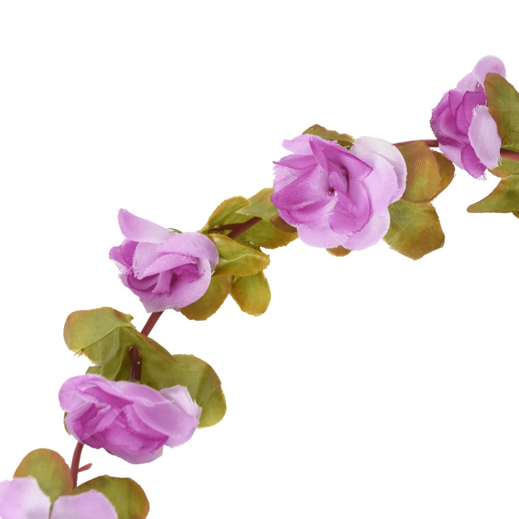 Grinaldas de flores artificiais 6 pcs 250 cm roxo claro