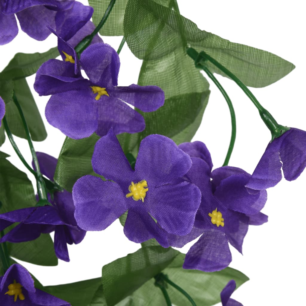 Grinaldas de flores artificiais 3 pcs 85 cm roxo escuro